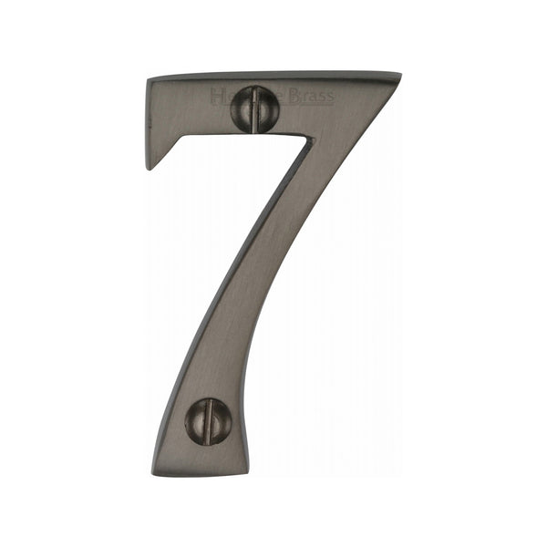 Heritage Brass Numeral 7 Face Fix 51mm (2") Matt Bronze finish - C1567 7-MB - Choice Handles