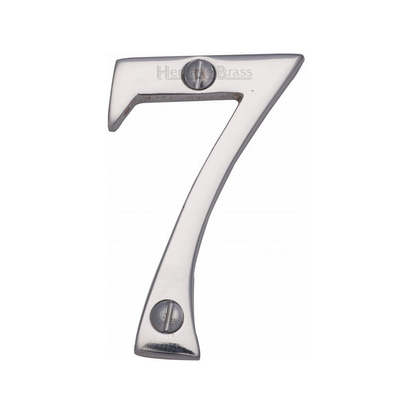 Heritage Brass Numeral 7 Face Fix 51mm (2") Polished Chrome finish - C1567 7-PC - Choice Handles