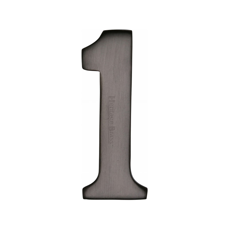 Heritage Brass Numeral 1 Self Adhesive 51mm (2") Matt Bronze finish - C1568 1-MB - Choice Handles