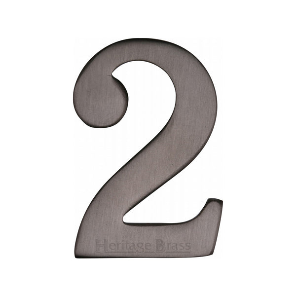 Heritage Brass Numeral 2 Self Adhesive 51mm (2") Matt Bronze finish - C1568 2-MB - Choice Handles