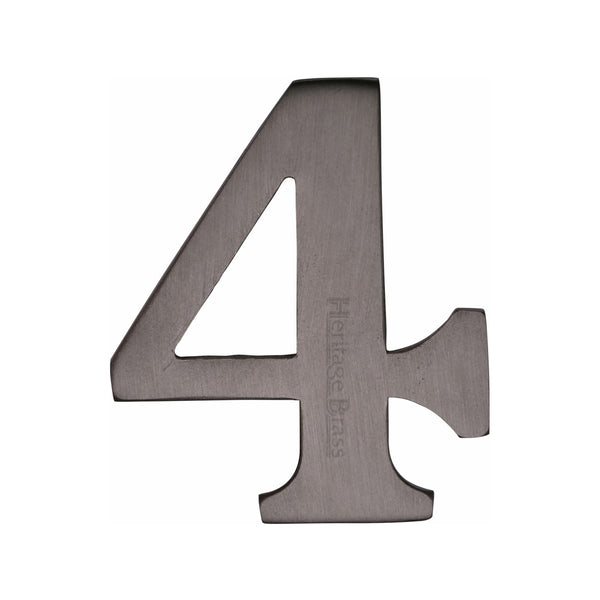 Heritage Brass Numeral 4 Self Adhesive 51mm (2") Matt Bronze finish - C1568 4-MB - Choice Handles