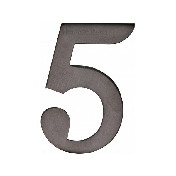 Heritage Brass Numeral 5 Self Adhesive 51mm (2") Matt Bronze finish - C1568 5-MB - Choice Handles