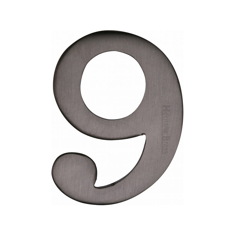 Heritage Brass Numeral 9 Self Adhesive 51mm (2") Matt Bronze finish - C1568 9-MB - Choice Handles