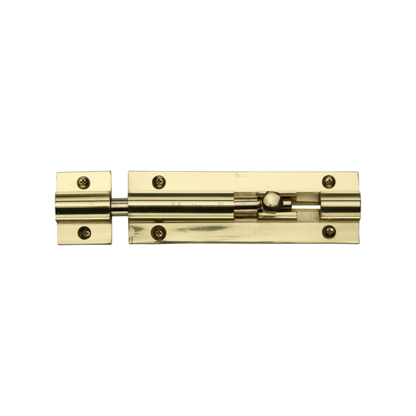 Heritage Brass Door Bolt Straight 2.5" x 1" Polished Brass finish - C1580 21/2-PB