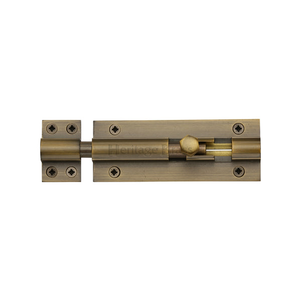 Heritage Brass Door Bolt Straight 4 x 1.5 Antique finish
 - C1584 4-AT