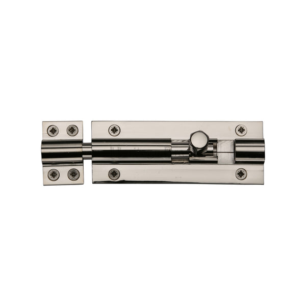 Heritage Brass Door Bolt Straight 4 x 1.5 Polished Nickel finish
 - C1584 4-PNF