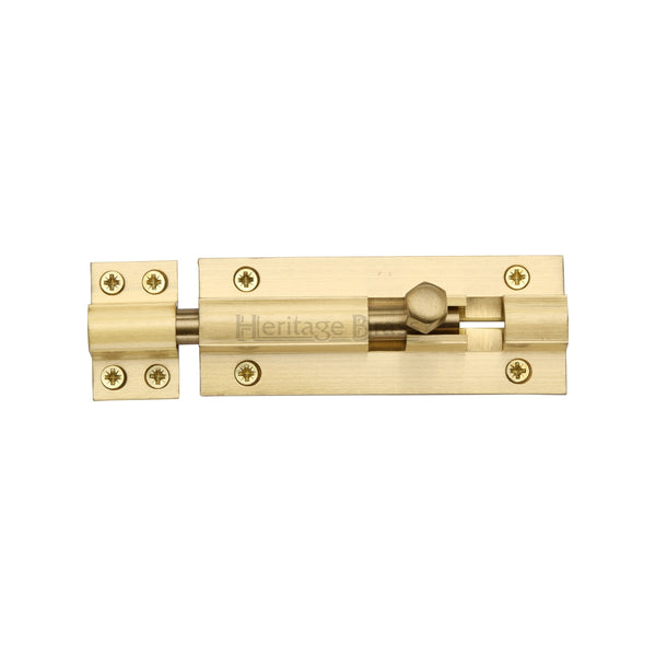 Heritage Brass Door Bolt Straight 4 x 1.5 Satin Brass finish
 - C1584 4-SB