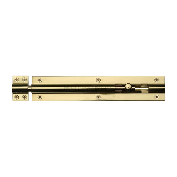 Heritage Brass Door Bolt Straight 8 x 1.5 Polished Brass finish
 - C1584 8-PB