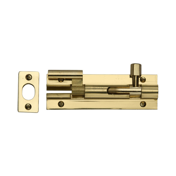 Heritage Brass Door Bolt Necked 6 x 1 Polished Brass finish
 - C1590 6-PB