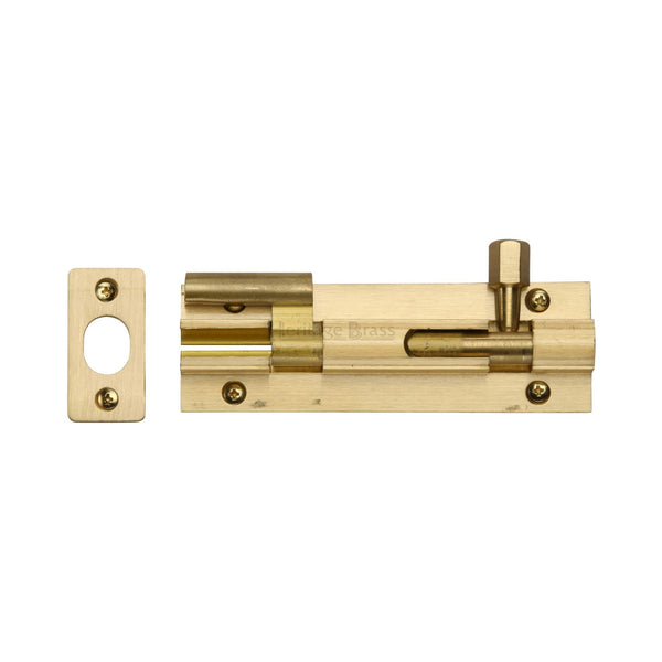 Heritage Brass Door Bolt Necked 4 x 1.25 Satin Brass finish
 - C1592 4-SB