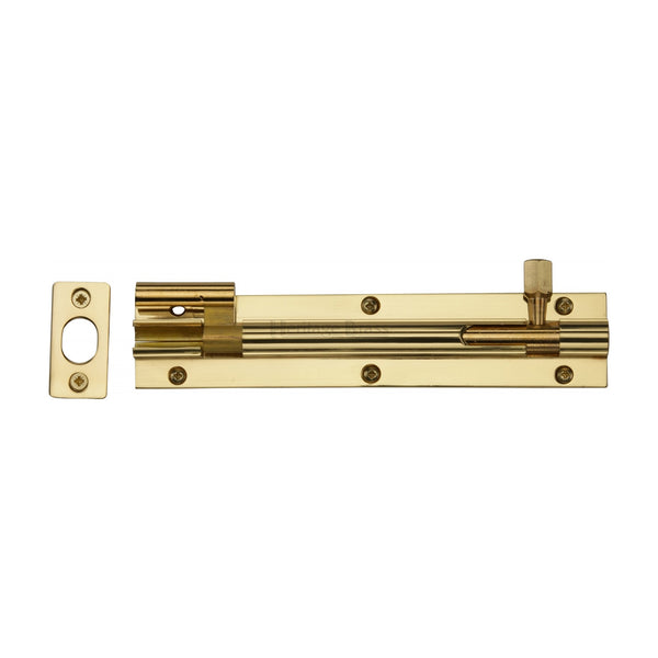 Heritage Brass Door Bolt Necked 6 x 1.25 Polished Brass finish
 - C1592 6-PB