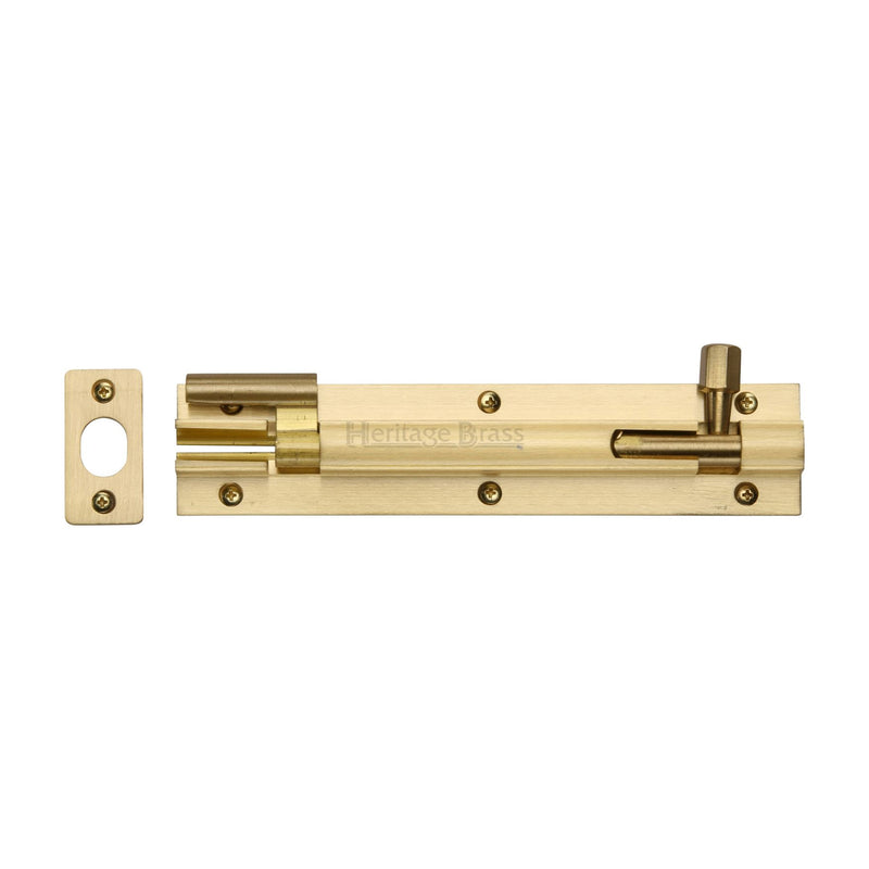 Heritage Brass Door Bolt Necked 6 x 1.25 Satin Brass finish
 - C1592 6-SB