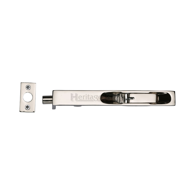 Heritage Brass Door Bolt Flush Fitting 10" x .3/4" Polished Nickel finish - C1680 10-PNF