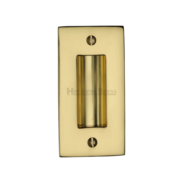 Heritage Brass Flush Pull 4" Polished Brass finish - C1820 4-PB