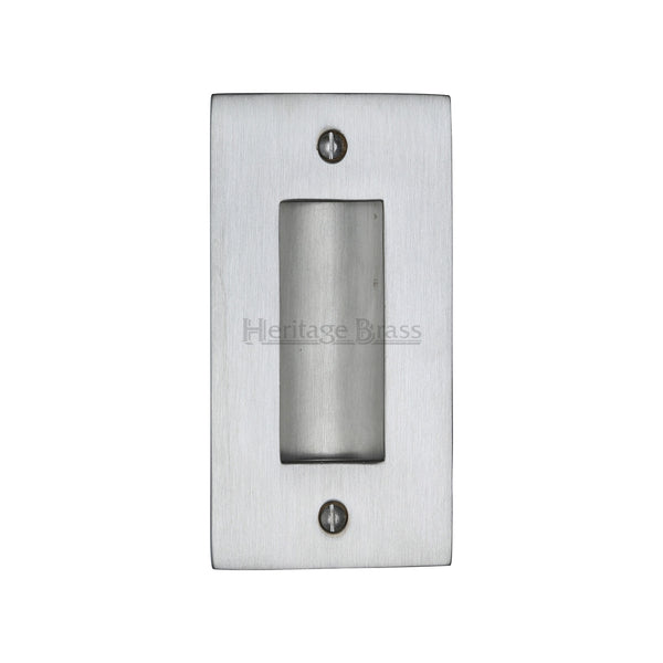 Heritage Brass Flush Pull 4" Satin Chrome finish - C1820 4-SC