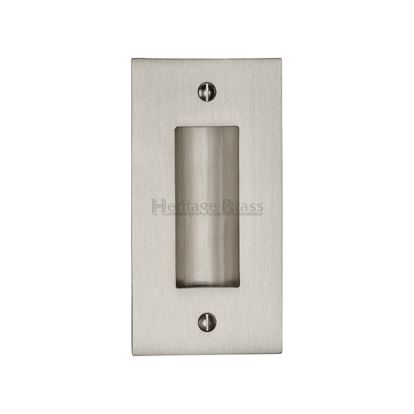 Heritage Brass Flush Pull 4" Satin Nickel finish - C1820 4-SN