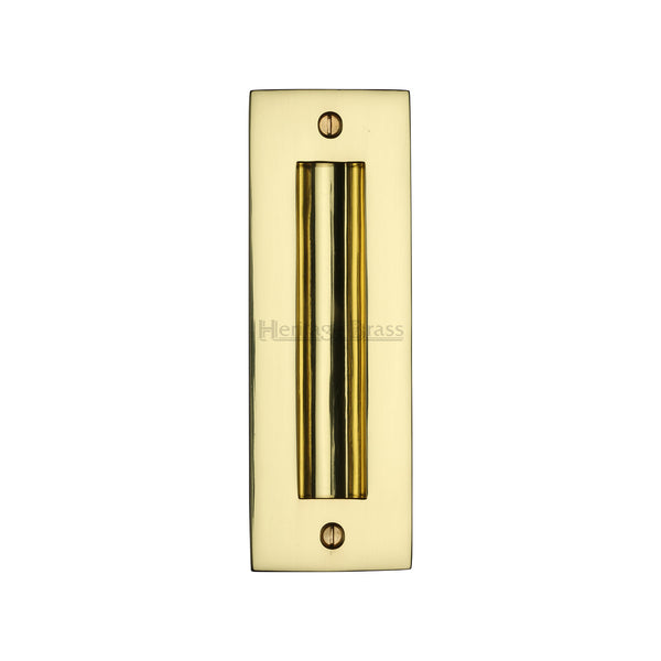 Heritage Brass Flush Pull 6" Polished Brass finish - C1820 6-PB