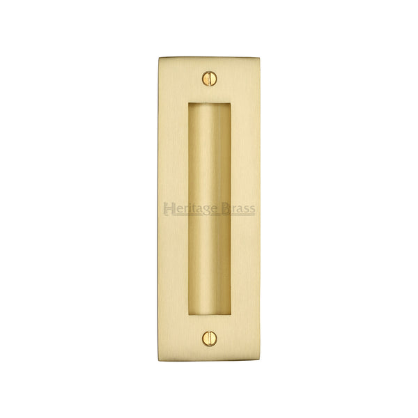 Flush Pull Handle 6" Satin Brass finish - C1820 6-SB