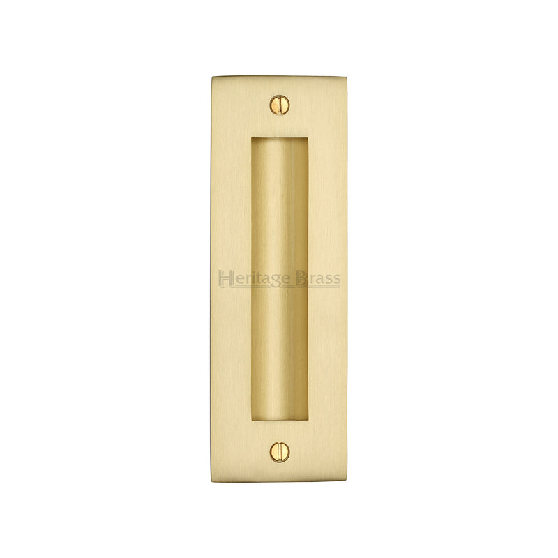 Flush Pull Handle 6" Satin Brass finish - C1820 6-SB