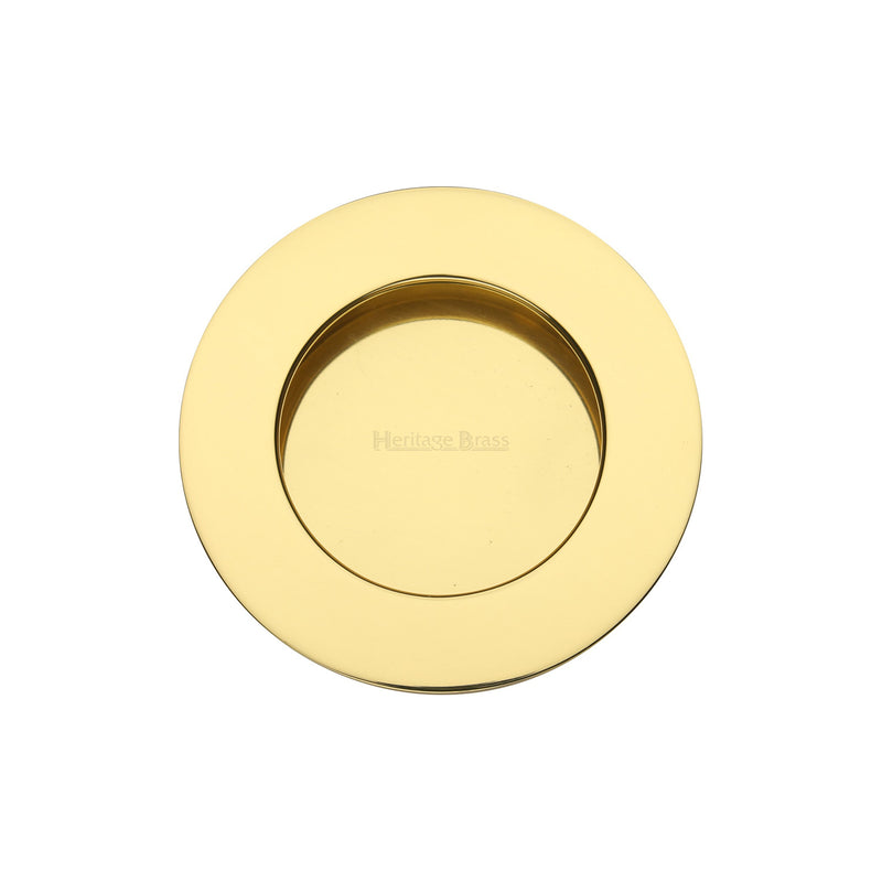 Round Flush Pull Polished Brass finish
 - C1835-PB