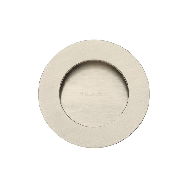 Round Flush Pull Satin Nickel finish
 - C1835-SN