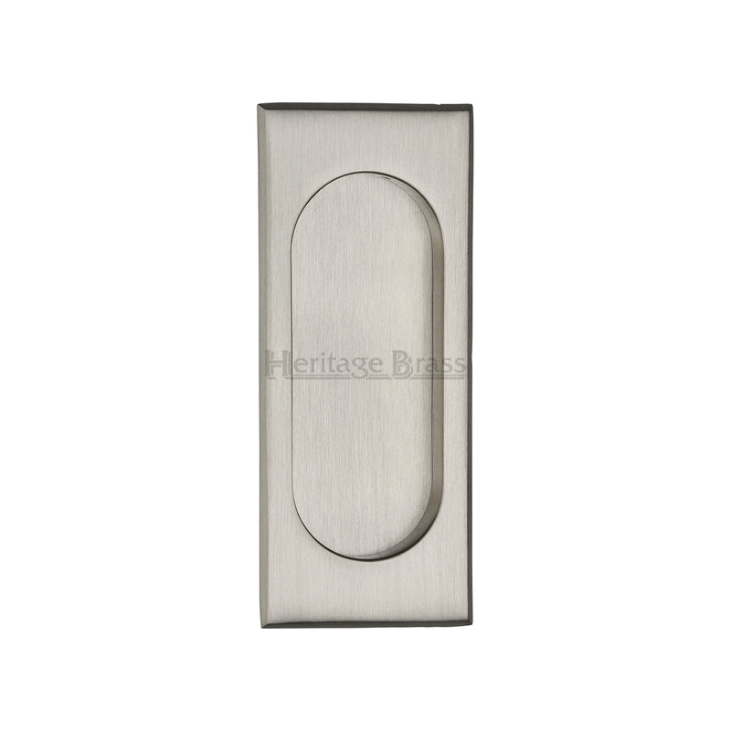 Flush Pull Handle 105mm Satin Nickel Finish - C1850 105-SN