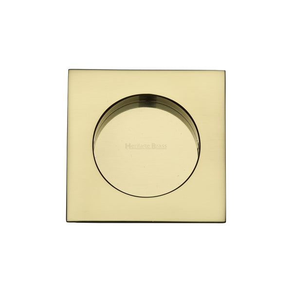 Square Flush Pull 63.5 x 63.5mm Polished Brass finish
 - C1860-PB