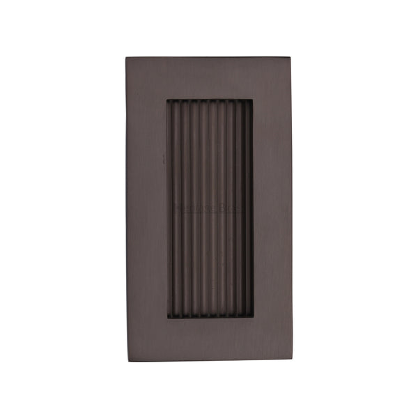 Reeded Rectangular Flush Pull 105 x 58mm Matt Bronze finish
 - C1865 105-MB