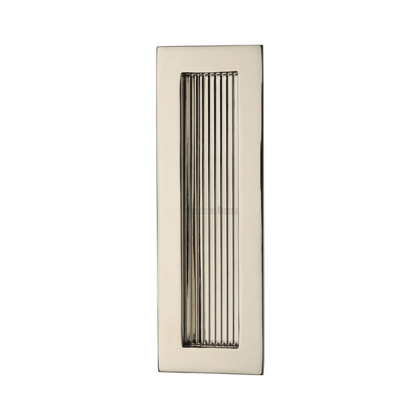 Reeded Rectangular Flush Pull 175 x 58mm Polished Nickel finish
 - C1865 175-PNF