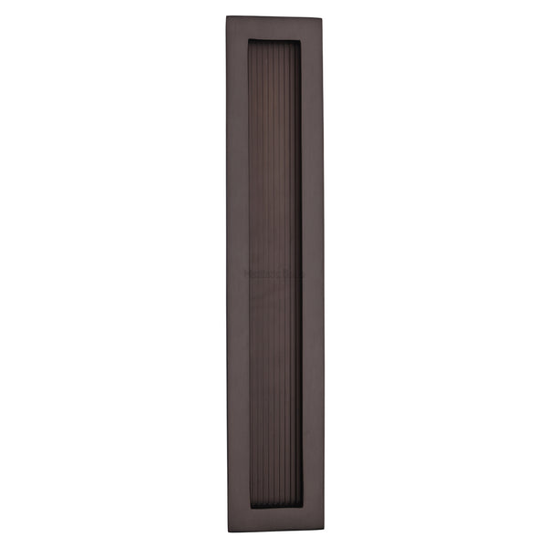 Reeded Rectangular Flush Pull 300 x 58mm Matt Bronze finish - C1865 300-MB