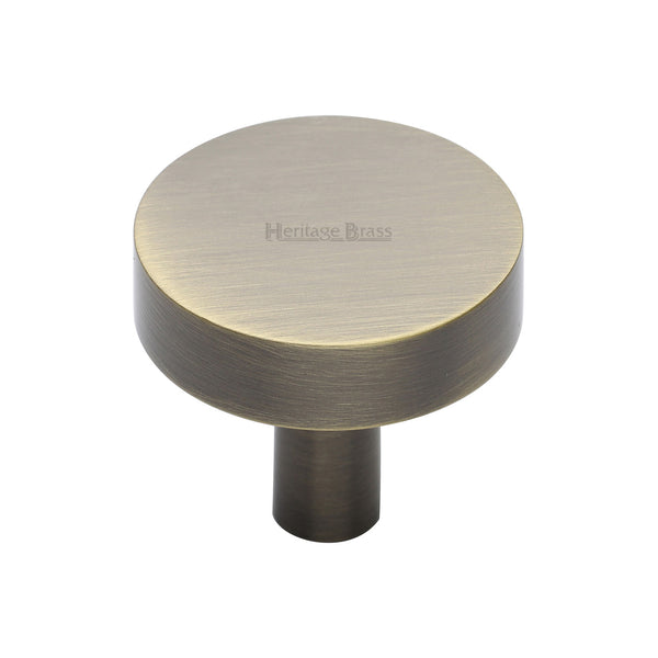 Heritage Brass Cabinet Knob Disc Design 32mm Antique Brass finish - C3880 32-AT - Choice Handles