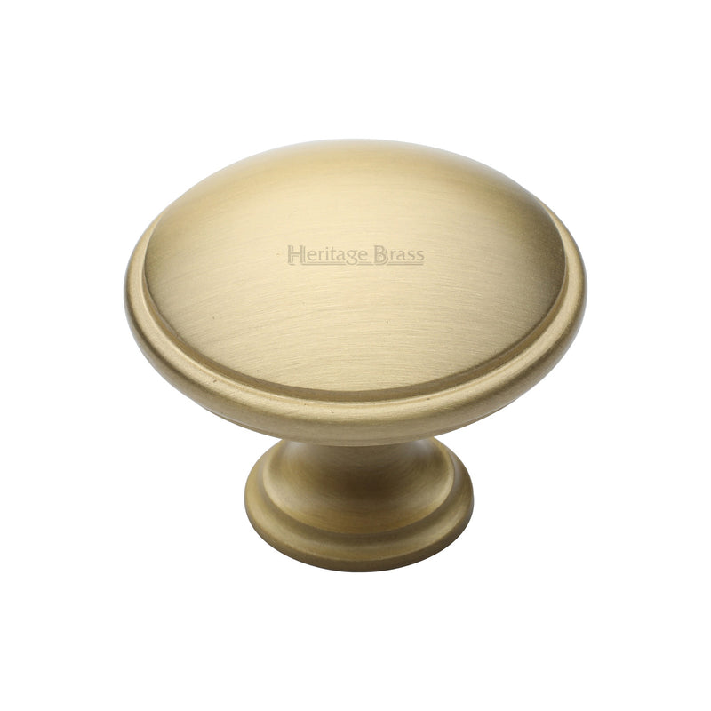 Heritage Brass Cabinet Knob Domed Design 38mm Satin Brass finish - C3950 38-SB - Choice Handles