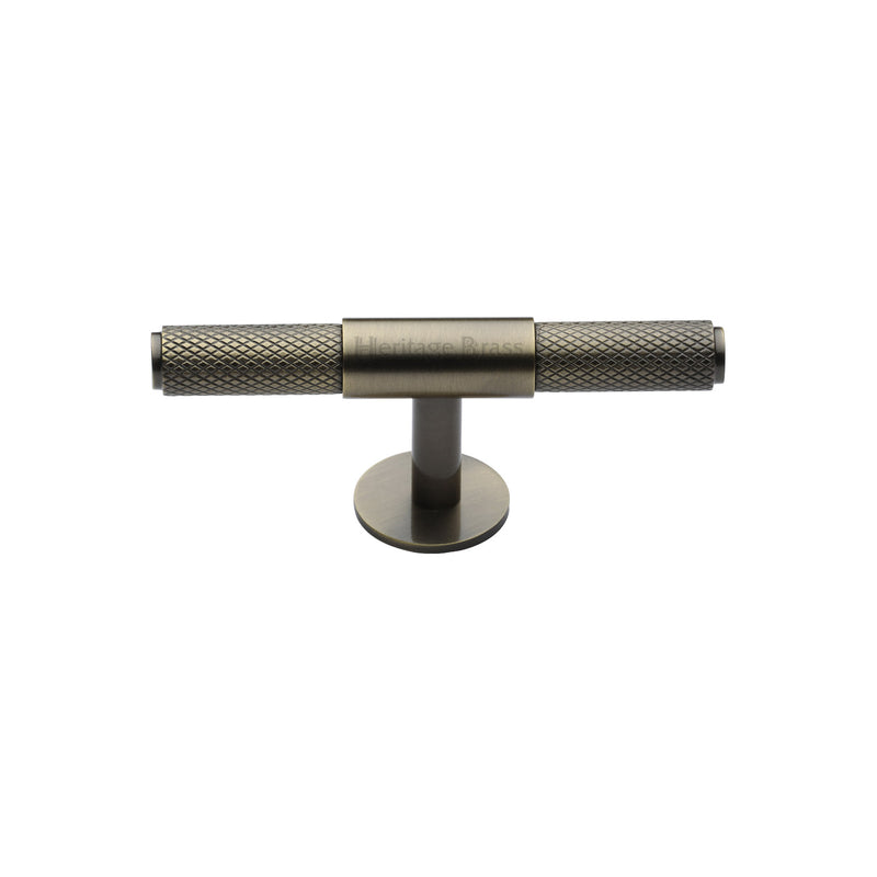 Heritage Brass Cabinet Knob Knurled Fountain Design 90mm Antique Brass finish - C4463 90-AT - Choice Handles