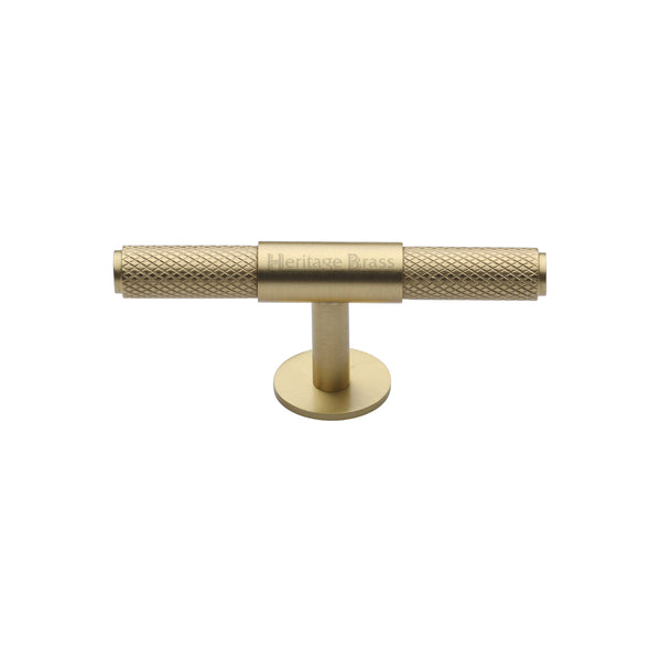 Heritage Brass Cabinet Knob Knurled Fountain Design 90mm Satin Brass finish - C4463 90-SB - Choice Handles