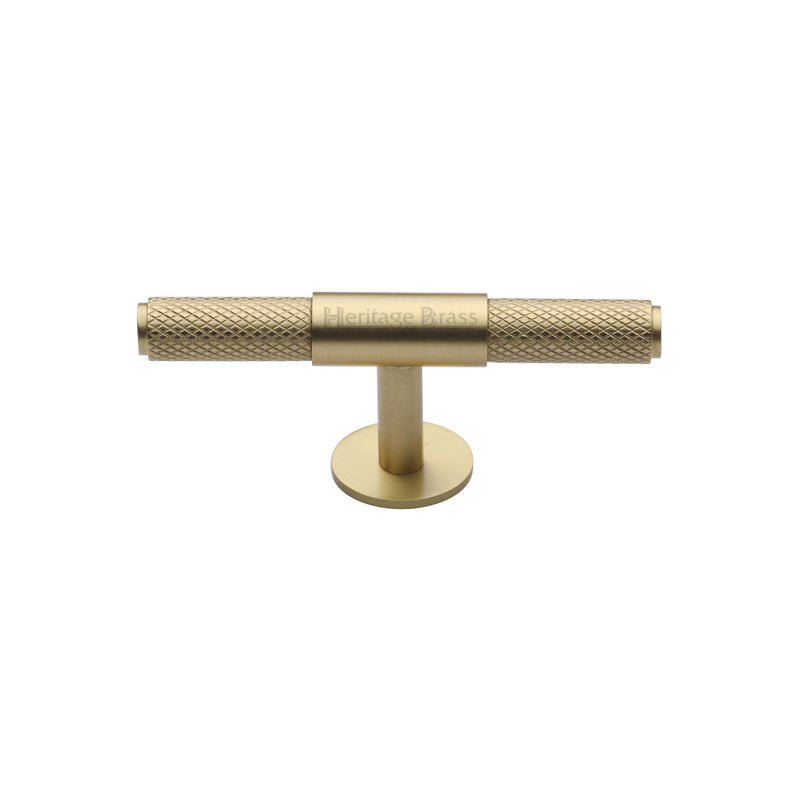 Heritage Brass Cabinet Knob Knurled Fountain Design 90mm Satin Brass finish - C4463 90-SB - Choice Handles