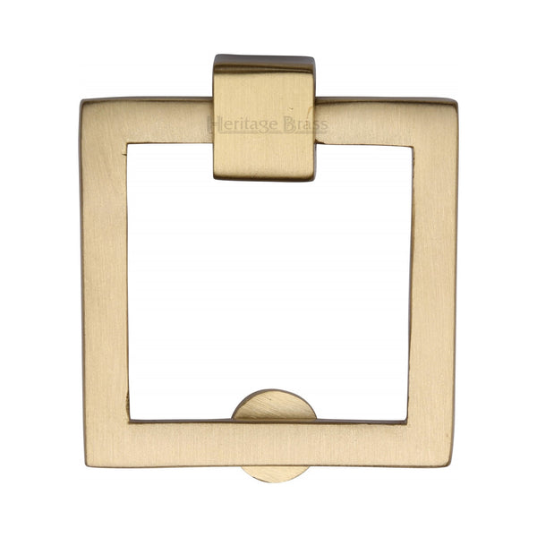 Heritage Brass Square Drop Pull Satin Brass finish - C6311-SB - Choice Handles