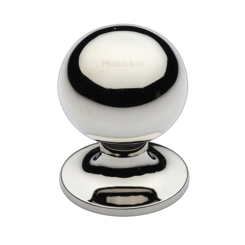 Heritage Brass Cabinet Knob Ball Design 32mm Polished Nickel - C8321 32-PNF - Choice Handles