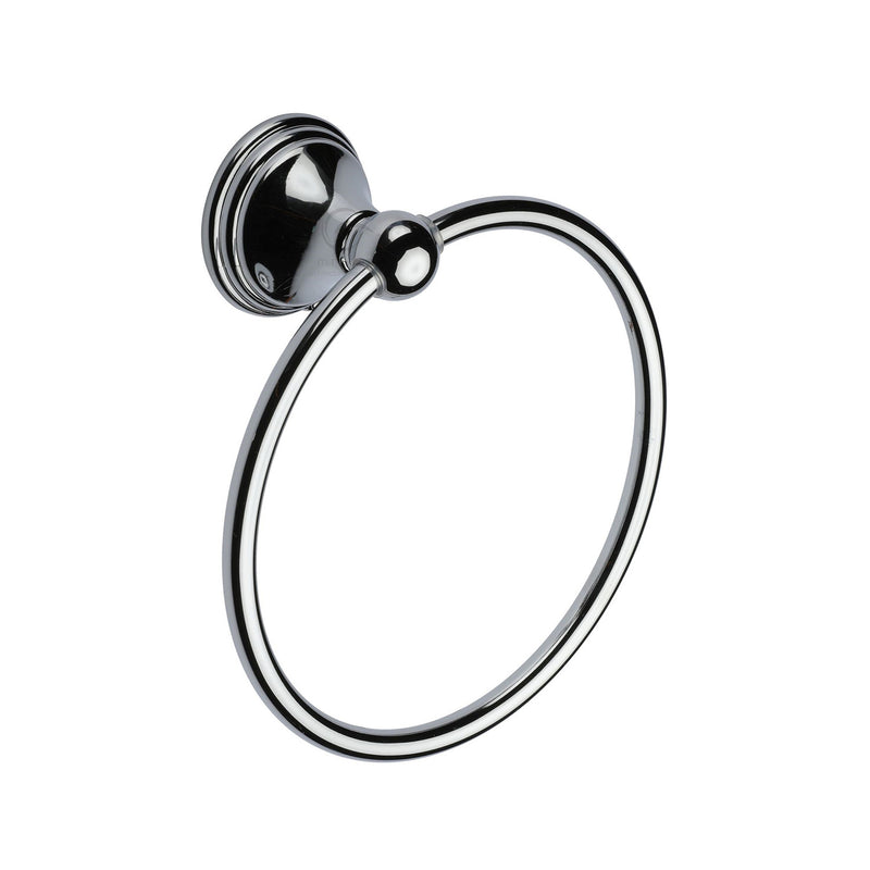 Cambridge Wall Mounted Towel Ring, Towel Holder for Kitchen and Bathroom. Polished Chrome finish - CAM-RING-PC