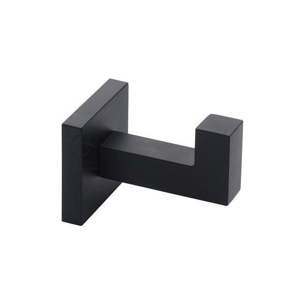 Chelsea Wall Mounted Hook for Towels, Robes, Clothes and Coats. Black finish - CHE-HOOK-BLK - Choice Handles