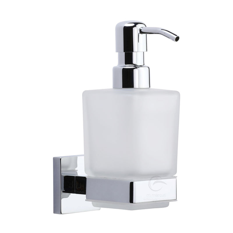 Chelsea Soap Dispenser. Wall Mounted with Frosted Glass and high quality STS pump. Polished Chrome finish - CHE-SOAP-PC