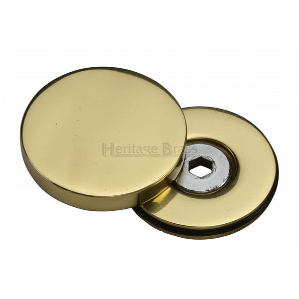 Heritage Brass Bolt Cover to conceal metal fasteners Polished Brass finish
 - COV-12-PB