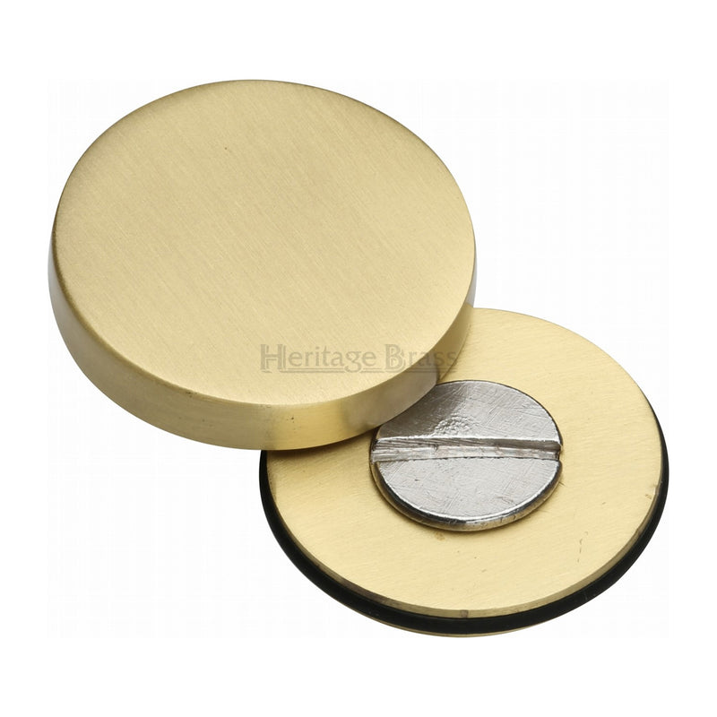 Heritage Brass Bolt Cover to conceal metal fasteners Satin Brass finish
 - COV-12-SB