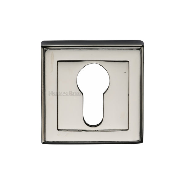 Heritage Brass Euro Profile Cylinder Escutcheon Polished Nickel finish - DEC7020-PNF - Choice Handles