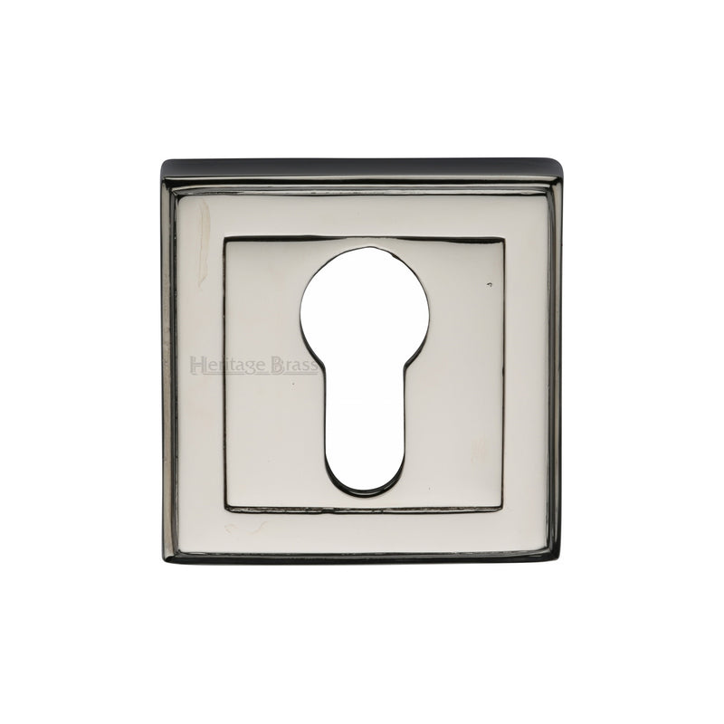 Heritage Brass Euro Profile Cylinder Escutcheon Polished Nickel finish - DEC7020-PNF - Choice Handles