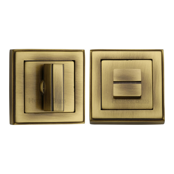 Heritage Brass Thumbturn & Emergency Release for Bathroom & Bedroom Doors Antique finish - DEC7030-AT - Choice Handles