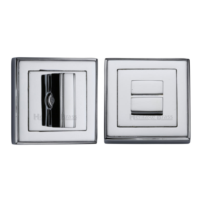 Heritage Brass Thumbturn & Emergency Release for Bathroom & Bedroom Doors Polished Chrome finish - DEC7030-PC - Choice Handles