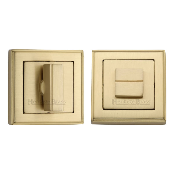 Heritage Brass Thumbturn & Emergency Release for Bathroom & Bedroom Doors Satin Brass finish - DEC7030-SB - Choice Handles