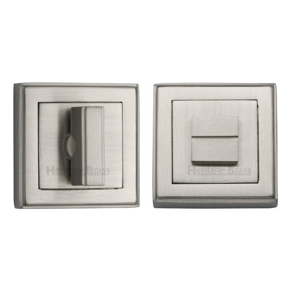 Heritage Brass Thumbturn & Emergency Release for Bathroom & Bedroom Doors Satin Nickel finish - DEC7030-SN - Choice Handles