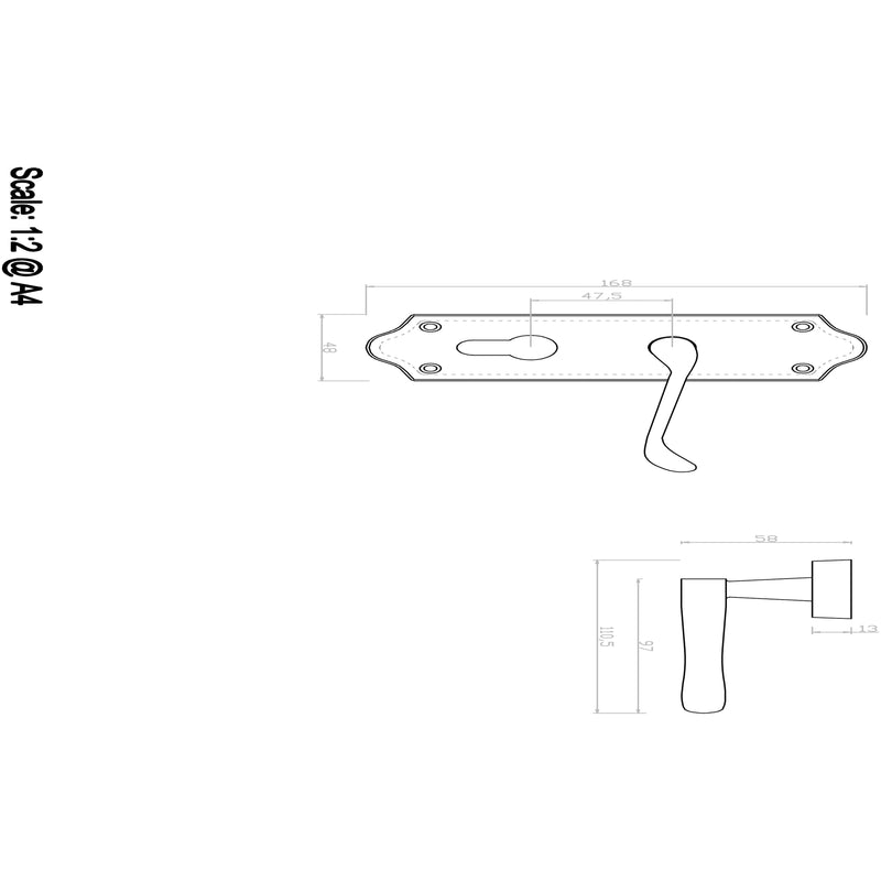 Carlisle Brass - Ashtead Lever on Euro Lock Backplate - Polished Chrome - DL17YCP - Choice Handles