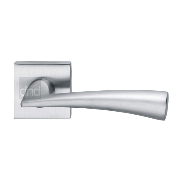 Dolce Door Handle on Square Rose Satin Chrome
 - DO18S-SC - Choice Handles